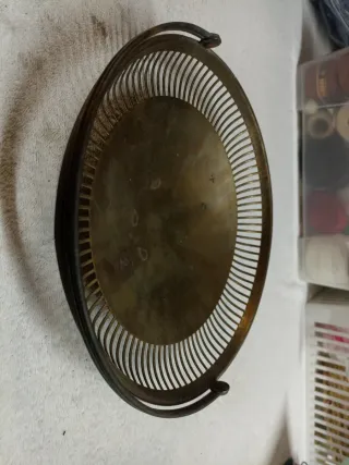 Centrotavola portafrutta vintage in ottone