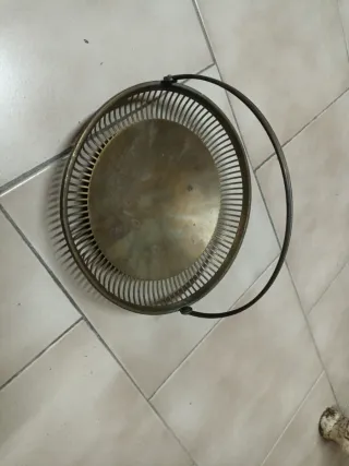 Centrotavola portafrutta vintage in ottone