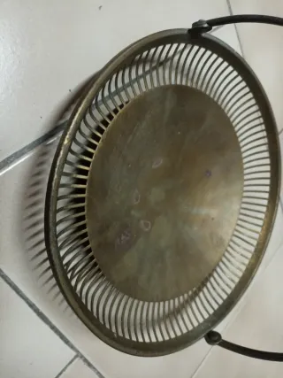 Centrotavola portafrutta vintage in ottone