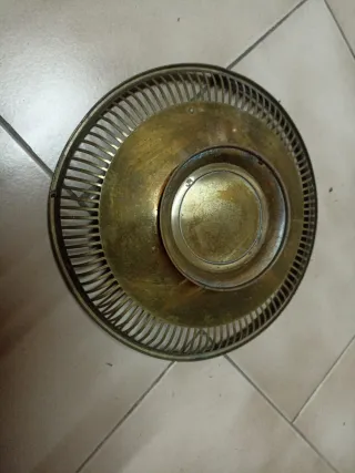 Centrotavola portafrutta vintage in ottone