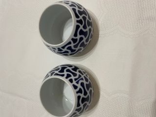 Confezione da 2 Portacandele Sargadelos Blu e Bianco