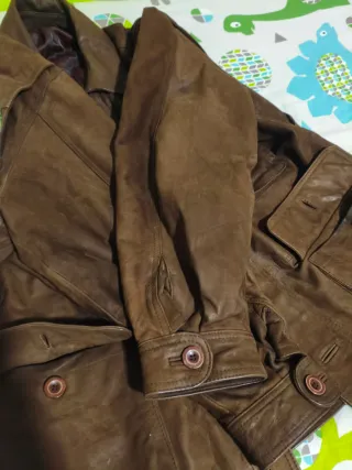 Chaqueta Cuero Vintage Massimo Dutti® Marrón