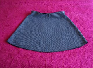 Falda Mini Zara Circular Talla S Azul Marino Blan