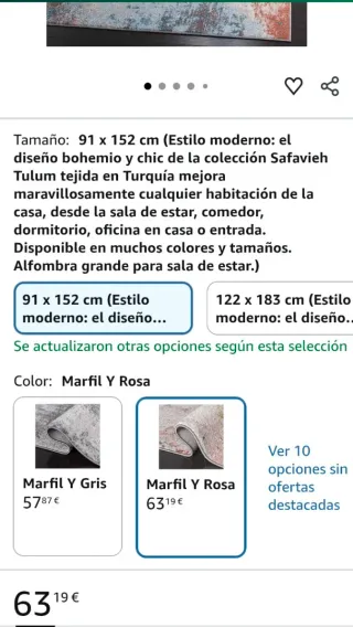 Alfombra Turca Safavieh 90x150cm