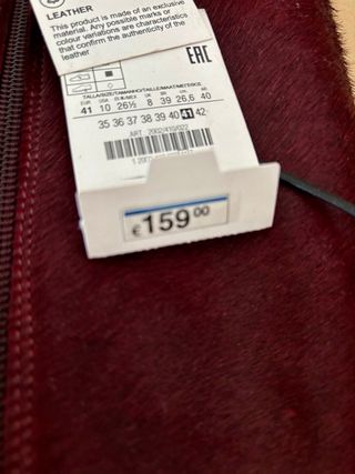 Botas Zara Piel Pelo Granates Talla 38