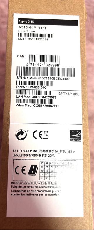 Portatile Acer Aspire 3 A315-44P-R1ZF (SCONTATO!)