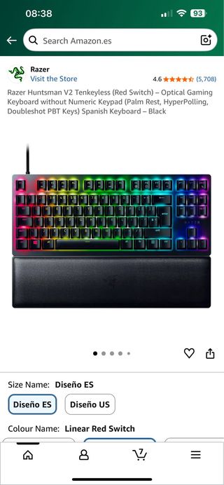 Razer Huntsman V2 Tenkeyless Español