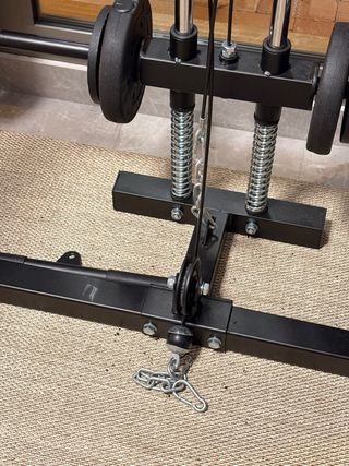 Rack de potencia con poleas y barra