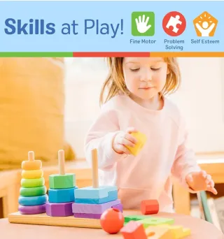 Juego de apilar madera