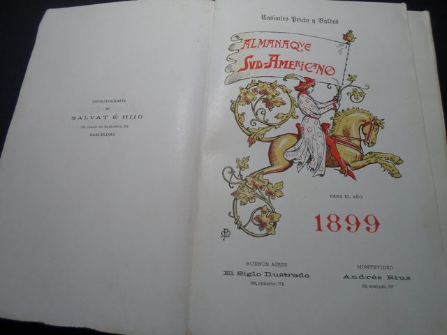ANTIGUO 1899 Almanaque Sud-Americano 1899