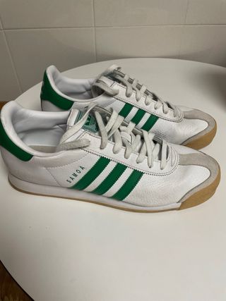 Zapatillas Adidas Samoa Blancas y Verdes 44 2/3