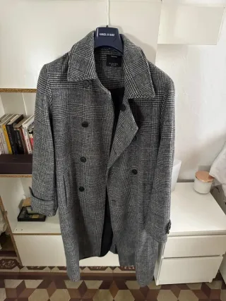 Cappotto Uomo Bershka Spigato Grigio