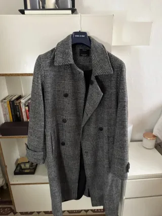 Cappotto Uomo Bershka Spigato Grigio