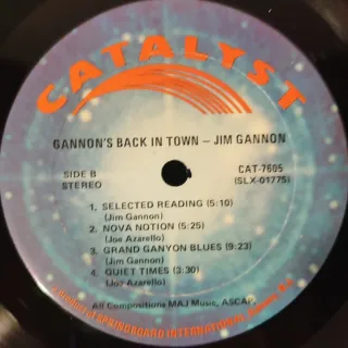 Vinilo Jim Gannons Back In Town Jazz