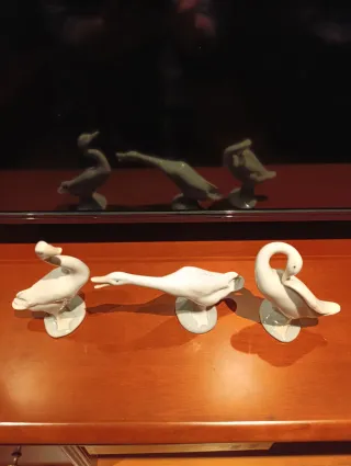 Lladro Gansos Porcelana Hechos a Mano