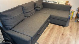 Sofá Chaiselongue Gris con Arcón