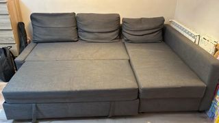 Sofá Chaiselongue Gris con Arcón