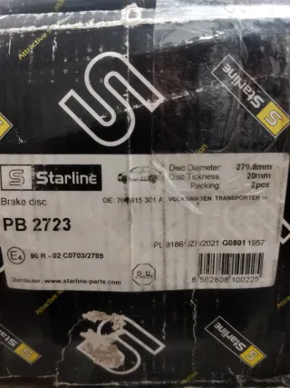Discos de freno Starline PB 2723 VW Transporter