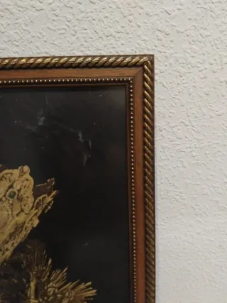 Cuadro Virgen del Carmen B/N Oscuro