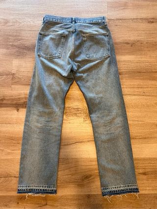 Zara Vaqueros Rectos Azul Claro