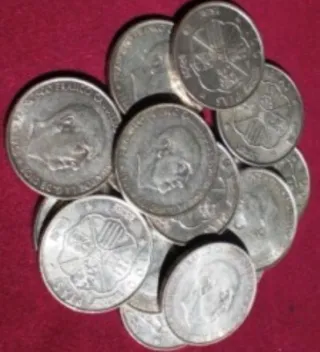 Lote 10 monedas PLATA FRANCO 1966