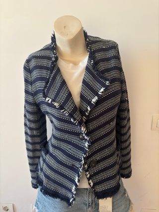 Adolfo Dominguez Chaqueta Azul Algodón Poliéster