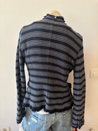 Adolfo Dominguez Chaqueta Azul Algodón Poliéster