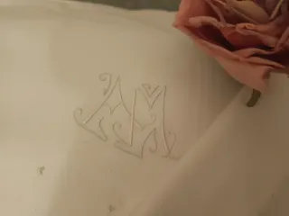 Juego sábanas antiguas bordadas 1900