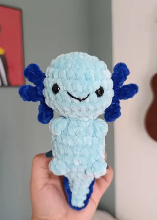 Axolote Crochet Feito à Mão -amigurumi  Axlotl