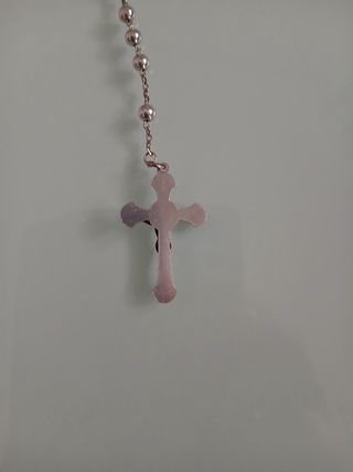 Rosario antiguo de plata