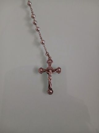 Rosario antiguo de plata