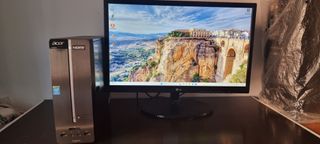 MINI PC ACER + 8GB RAM + SSD + MONITOR DE 22"