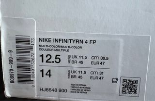 Scarpe Nike Infinity 47 EUR / 12.5 US