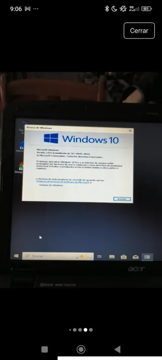 Ordenador portátil Acer azul