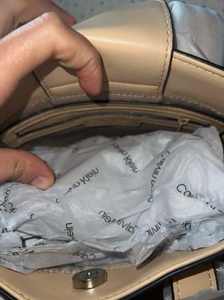 Borsa Calvin Klein Jeans Beige/Rosa Nuova