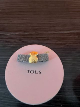 Anillo Tous Oso Dorado y Plateado