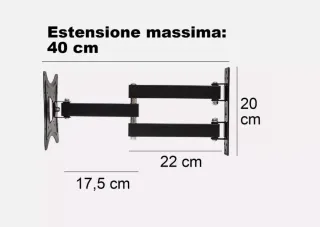 Braccio Staffa Tv 14"a55" Supporto Parete Monitor