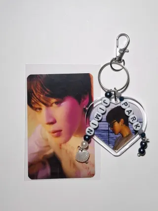 Llavero corazón Jimin BTS Doble Cara