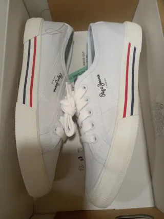 Zapatillas Pepe Jeans Mujer Blancas. Nuevas.