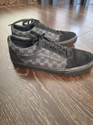 Zapatillas Vans Checkerboard Negras y Grises