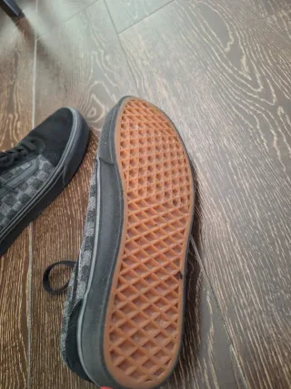 Zapatillas Vans Checkerboard Negras y Grises