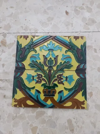 Pareja Azulejos Antiguos Sevillanos