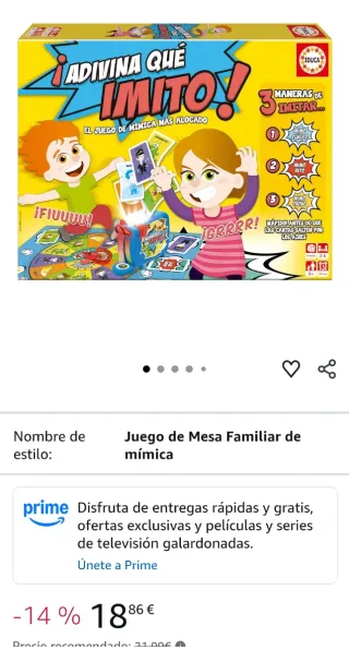 Juego de mesa ¡Adivina qué imito!