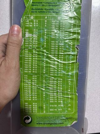 Cadenas de tela para nieve Snow Gecko XL