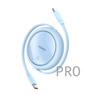 Cavo USB C Baseus, 100 W, PD 5 A, QC 4.0, mini, retrattile, cavo di ricarica rapida USB C a USB C, cavo di ricarica USB C 4 livelli per iPhone 15, Samsung iPad, facile da riporre
