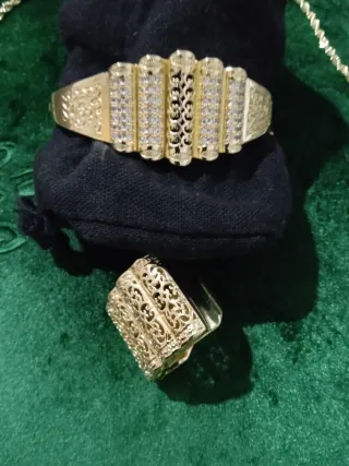 Conjunto de Joyas Acero Inoxidable Dorado