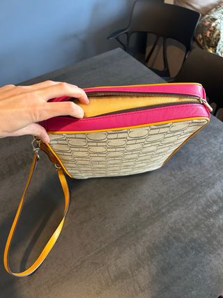 Bolso Maletín CH Beige y Rosa