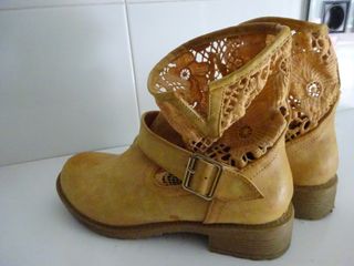 Botines Beige/Marrón Talla 37