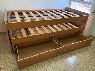 Cama nido madera y metal