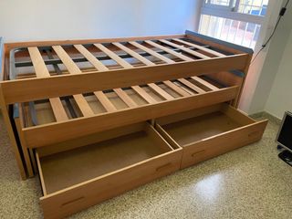 Cama nido madera y metal